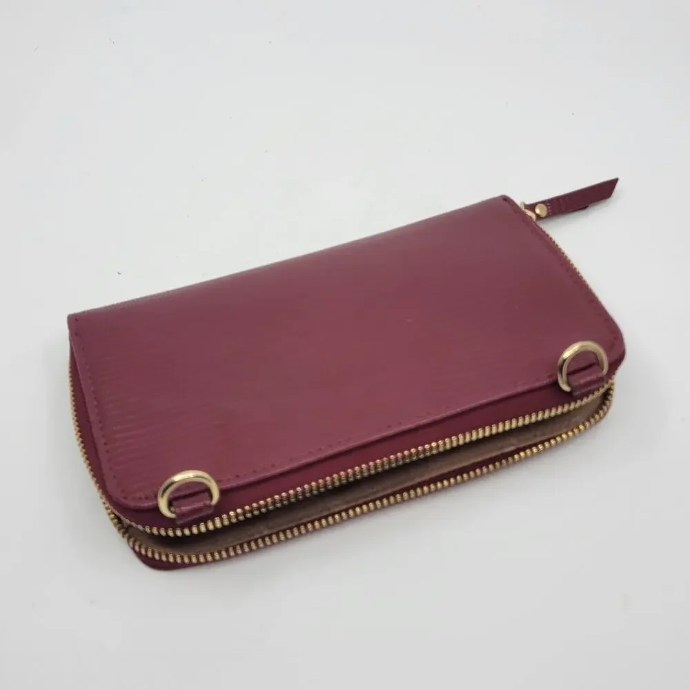 Anne Klein crossbody wallet purse red maroon new no tags